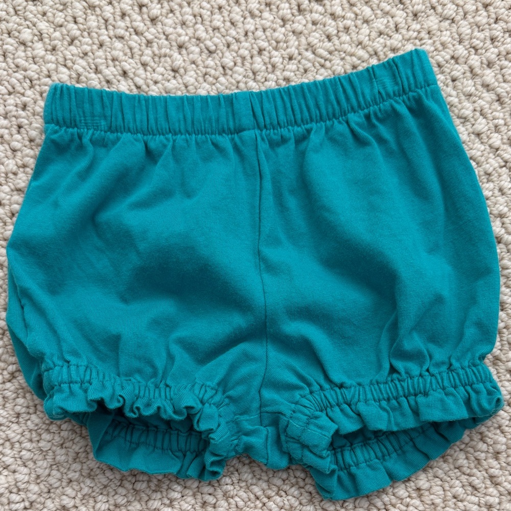 Tea Collection Turquoise Ruffle Kids Shorts
